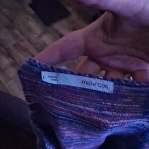 Maurices Purple and Blue Knit Top